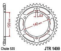 Γρανάζι πίσω JT JTR1490 44 Δόντια