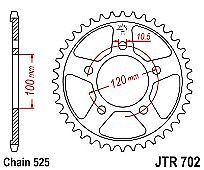 Rear sprocket JT JTR702 44 Teeth