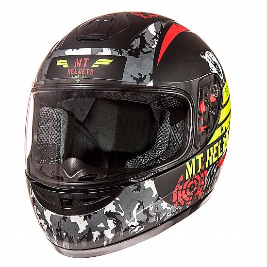 Παιδικό Κράνος ΜΤ Helmets Sniper Μαύρο - Κίτρινο