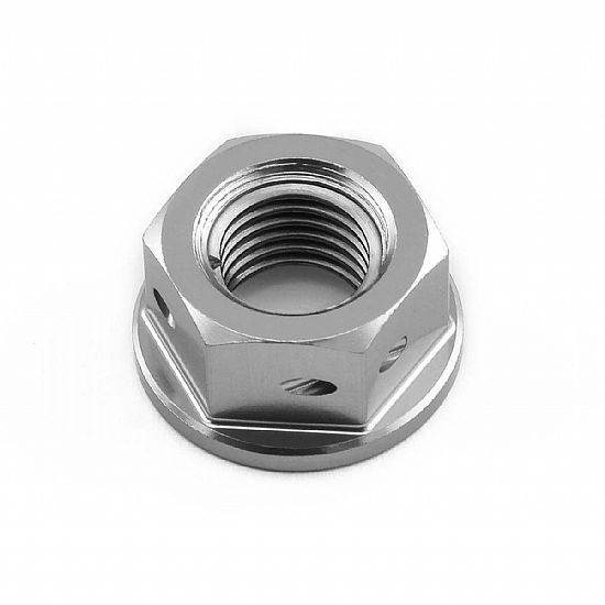 Pro-Bolt Aluminium Nut M10x(1.25mm) Drilled Silver